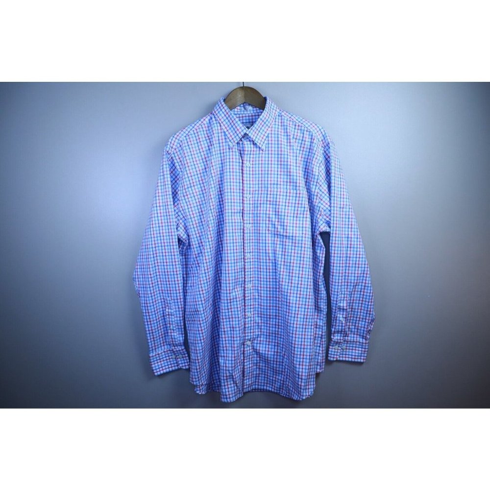 Peter Millar Shirt Men's XL Multi Color Golf Collared Button Down Long Sleeve